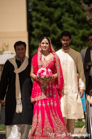 indian-wedding-white-walking-down-aisle-lengha