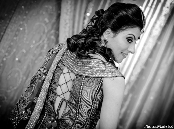 indian wedding bride lengha detail