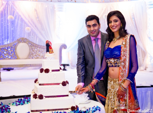indian wedding cake bride groom decor