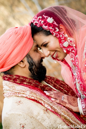 indian wedding portrait bride groom