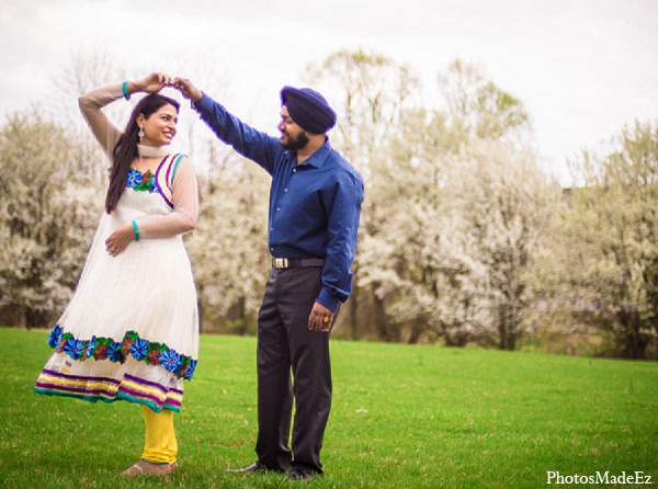 indian engagement wedding portraits outdoors