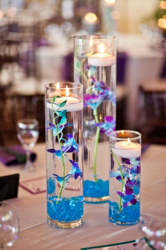 wedding table decorations water centerpieces