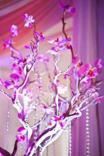 tall wedding centerpieces with crystals