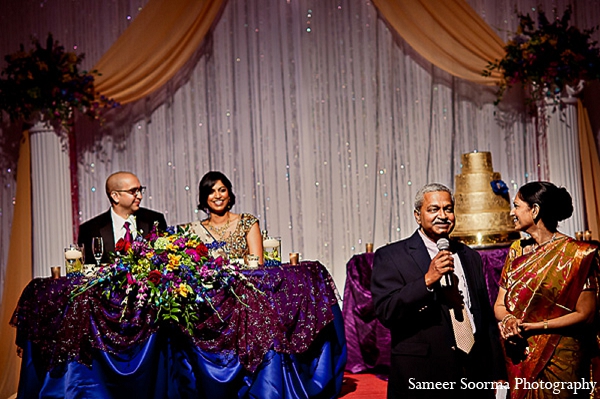 indian reception bride groom decor