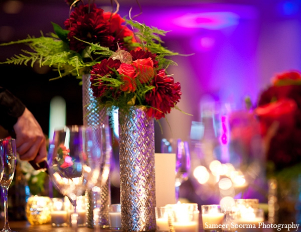 indian wedding reception decor roses floral