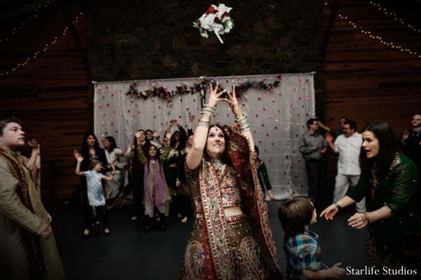 indian wedding lengha reception dancing