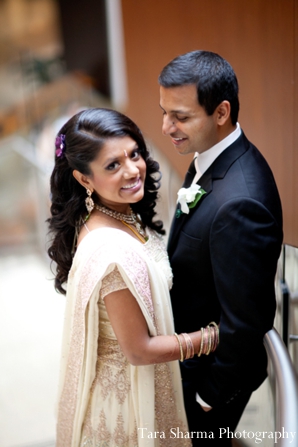 indian wedding reception dress couple portraits