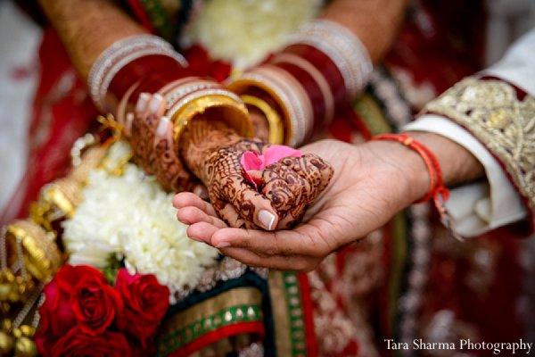 indian wedding ceremony mehndi bride