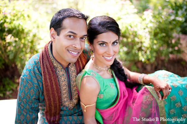 indian wedding portrait sangeet bride groom
