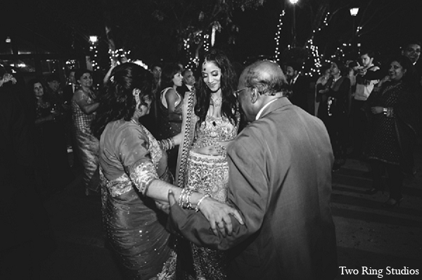 indian wedding reception bride party