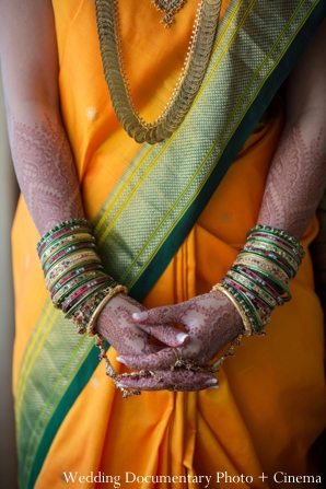 indian wedding portrait bride mehndi bangles detail