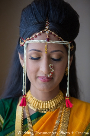 indian wedding portrait bride traditional tikka
