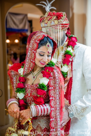indian wedding bride groom portrait