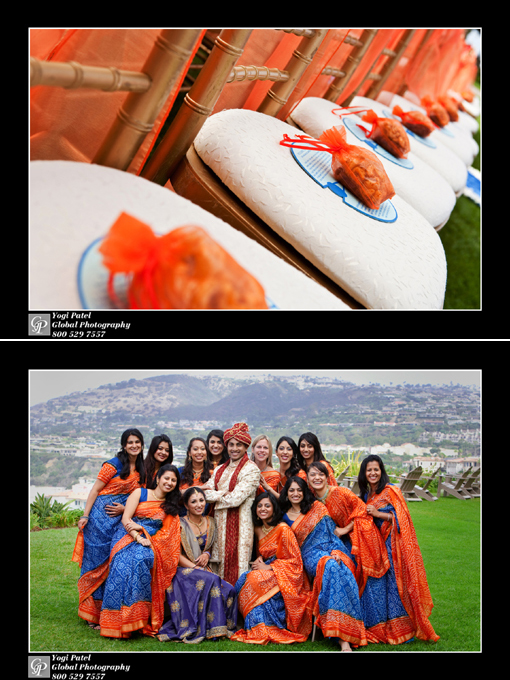 Indian wedding, indian wedding blog, orange color coordinated wedding dresses copy