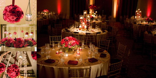 Indian wedding, Red Gold Reception