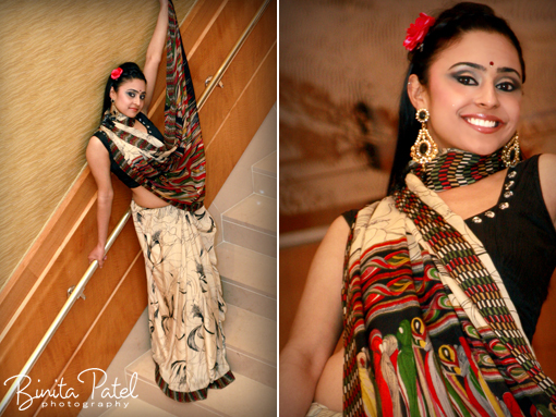 Modern indian bride sari style 3