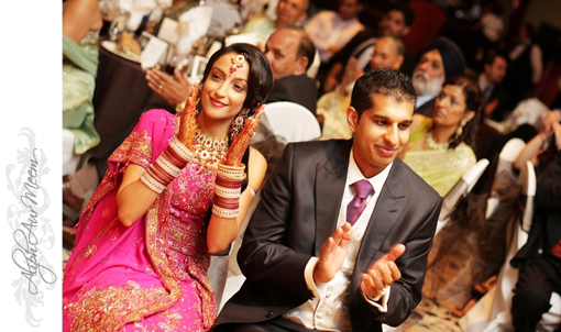 Indian bride and groom, indian wedding reception