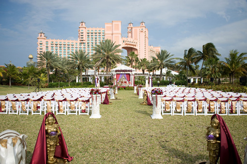 Indian wedding, outdoor ceremony, atlantis