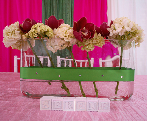 Indian wedding green and pink mehndi decor 4