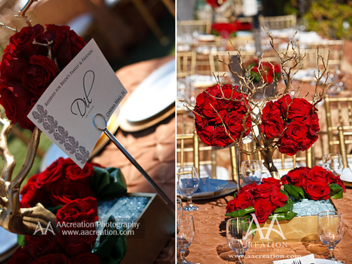 Indian wedding, blue and red decor copy