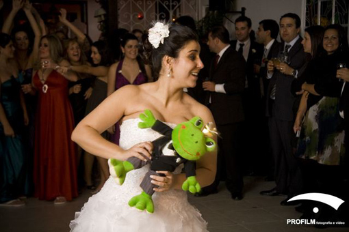 Indian wedding frog toss