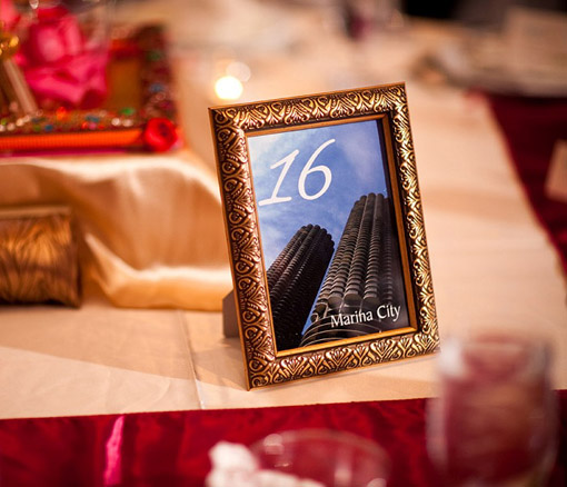Indian wedding table numbers