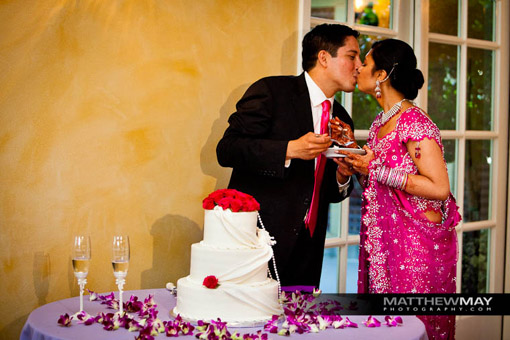 Indian wedding cake, reception