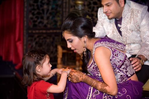 Indian wedding, sangeet, indian bride purple lengha 2