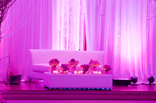 Indian wedding decor, sweetheart table reception, modern