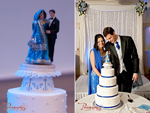 Indian wedding cake and topper copy