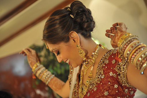 Indian-wedding-bride-red-lengha