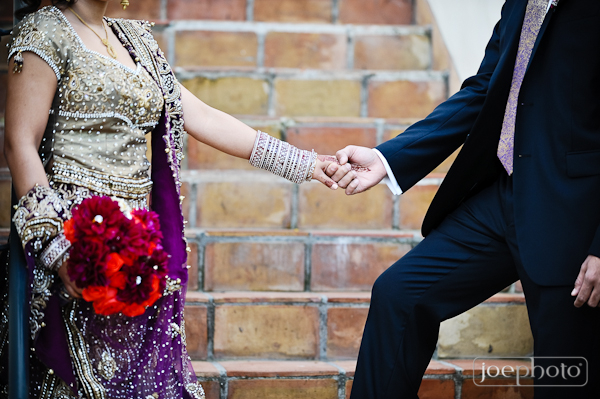 purple wedding lengha for indian bride