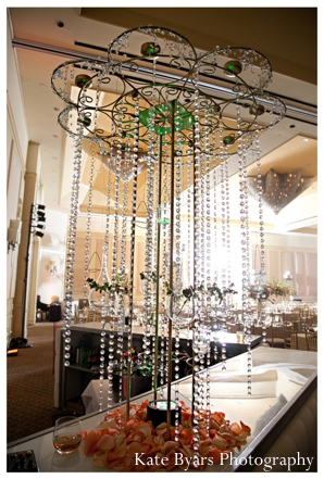 Ideas for indian wedding reception decor for a crystal chandelier.