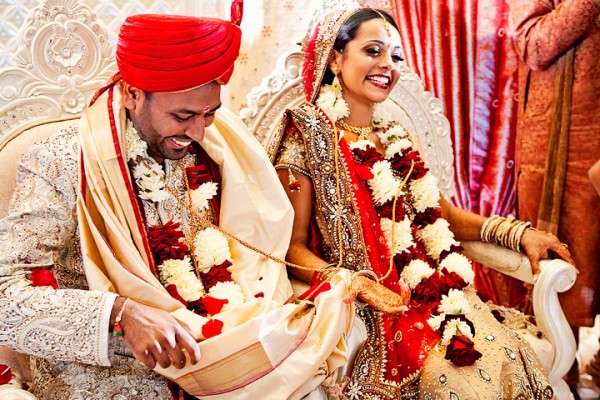 An Indian bride and groom wed at this Indian wedding ceremony in Atlanta, Georgia.