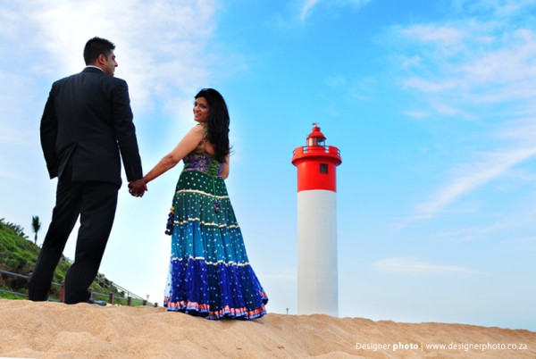 South african indian wedding photography with an Indian bride and groom.