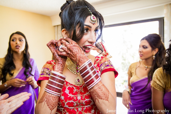 indian bride gets ready for her indian wedding ceremony