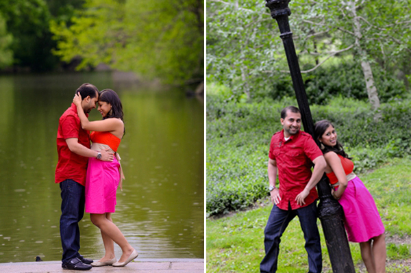 Ideas for an indian wedding engagment shoot in park.