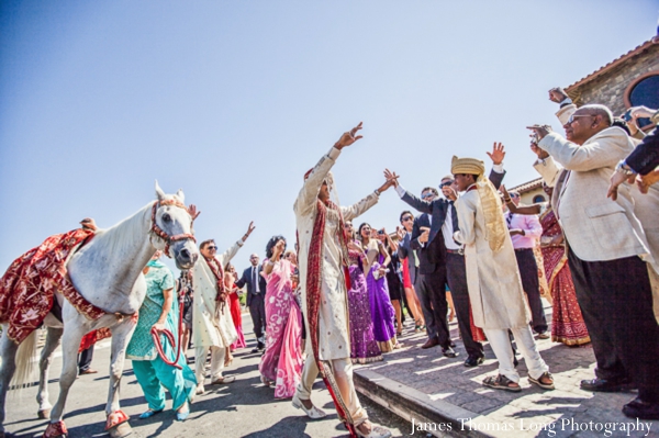 indian wedding begins with a baraat