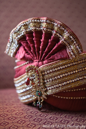 Traditional indian groom turban hat.