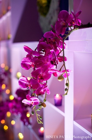 Indian wedding ideas with orchid flowers and candlelight.