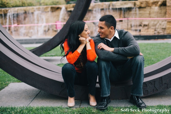 Engagement shoot ideas with indian bride and gfroom