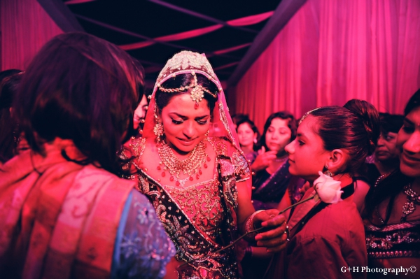 Indian bride cries at her indian wedding ceremony