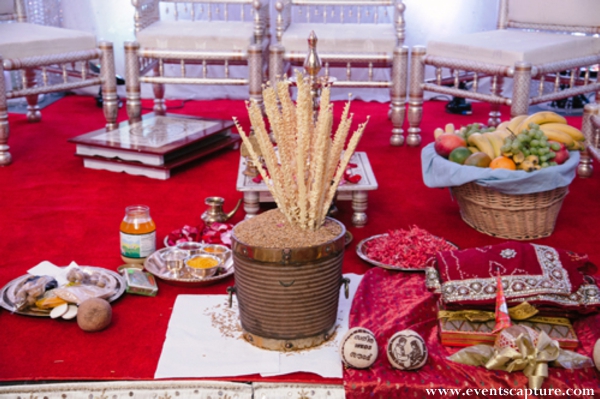 Indian wedding customs and traditional rituals at the altar.