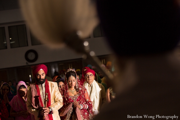 Indian wedding ceremony in pink, white and gold