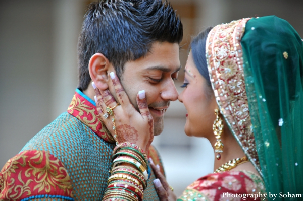 Indian wedding photography of first look photos