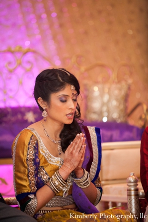 Indian bridal hair and makeup ideas for engagement ceremony