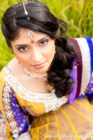 Indian bridal hair and makeup ideas for engagement shoot