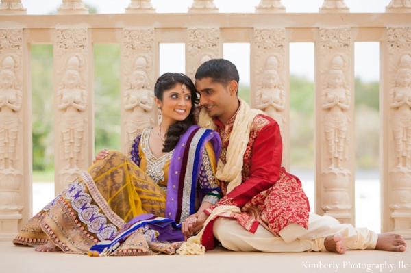 Indian bride and groom in traditional dress 
