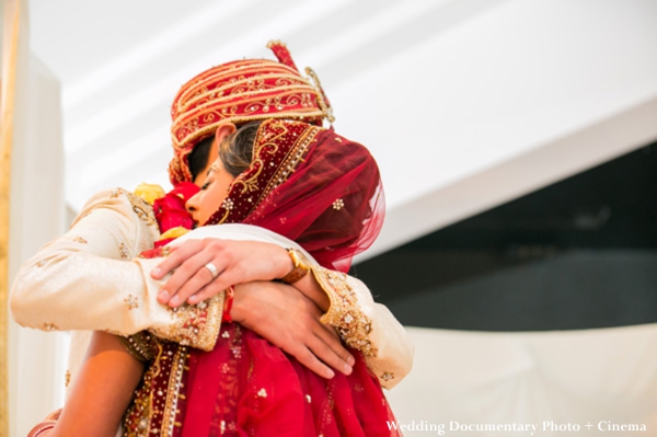 Indian bride and groom at Indian wedding ceremony
