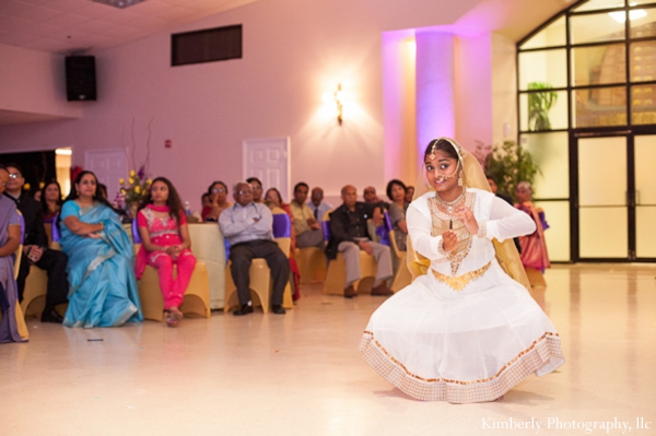 Indian wedding engagement party with live dancers